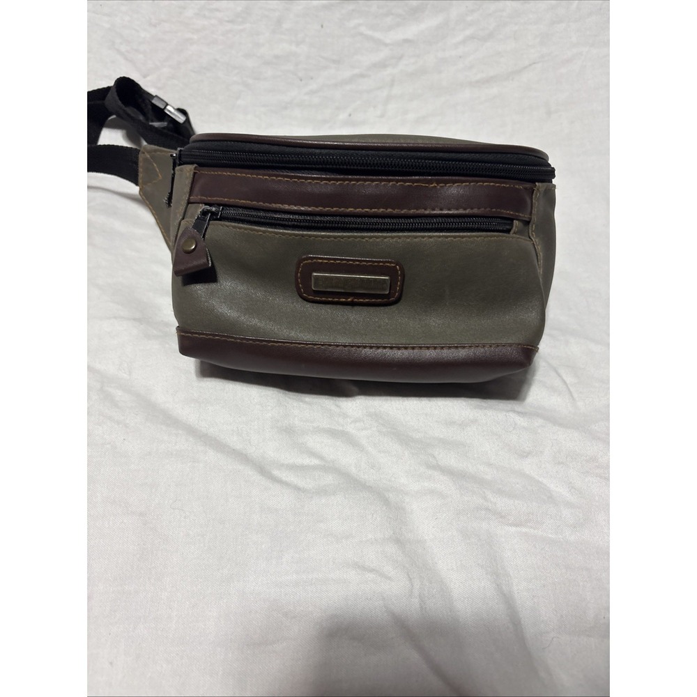 Eastport Fanny Pack Belt Bag Dark Green Adjust Strap Hiking Retro Vtg Leather